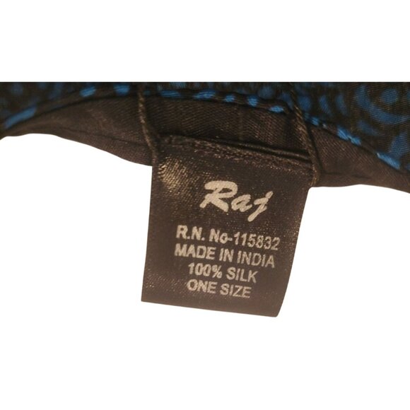 Bohemian Kaftan Maxi Dress  Deep Blue & Gold Floral Print V-Neck Adjustable Wais - Picture 7 of 8